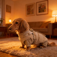 VPETBR OEM/ODM Veste de luxe personnalisée pour chien Teckel, vêtements d'hiver pour animaux de compagnie, polyester résistant à l'eau, lavable en machine, style moderne