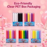 Bougies spirales multicolores arc-en-ciel pour décorations de gâteaux d'anniversaire, bougies torsadées pour fêtes avec supports, pour célébrations d'enfants et d'adultes, en gros