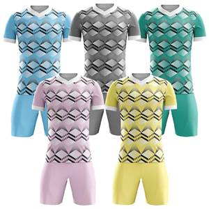 批发定制男子足球训练套件OEM Futbol服装，带定制足球队运动服，包括衬衫短裤套装 - Product Image 1