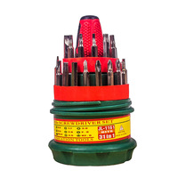 31PC ensemble d'outils de tournevis combinés manuels de qualité industrielle pratique en gros avec poignée en plastique pour une utilisation en réparation