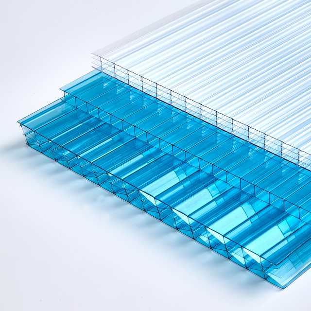 Multicolor 2-Tier Rectangular Transparent Polycarbonate Panel Inexpensive 4mm 5mm 12mm Sizes Embossed Sun Sheets for Roof