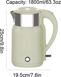 Hot Sale Portable Plastic Electric Water <b>Kettle</b> 360 Degree Rotated ETL Certified Cordless Household Hotel 220V Keep Warm - Product Image 3