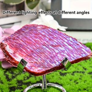 Vente en gros de cristaux de guérison de haute qualité, artisanat en pierre de lune rouge, pierre de paume/cœur/plaque pour la décoration de la maison et l'équilibrage énergétique - Product Image 4