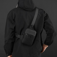 Cross-Border Neue Mini Oxford Brusttasche für Herren, Einfache Modische Wasserdichte Umhängetasche mit Reißverschluss für Outdoor-Sport und Handy