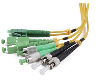 SC UPC APC monomodo G657A Simplex 1 núcleo 2 núcleos Interior Exterior FTTH Drop Cable de conexión de fibra óptica