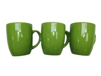 Vente en gros de tasses à café jetables en porcelaine colorées de 12 oz, finition rouge, vaisselle et ensembles de vaisselle jetables en stock