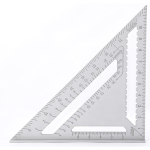 Alat persegi tukang kayu 12 inci, penggaris segitiga pertukangan kayu aluminium persegi dengan sudut cepat dapat disesuaikan - Product Image 3