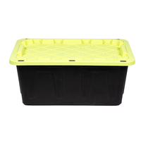 Boîtes de rangement empilables en plastique épais de 40 gallons avec couvercle verrouillable