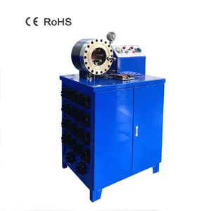 electric 220v single phase hydraulic high pressure rubber hose making crimping machine to press multi layer braided pipe