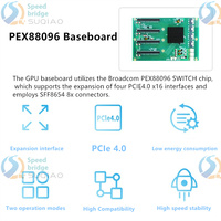 Nouvelle carte mère d'extension Micro-ATX intégrée pour serveur GPU IA PEX88096 2 Switches PCI-E 3.0 DDR4 Intel SATA 8 DIMM Faible Consommation