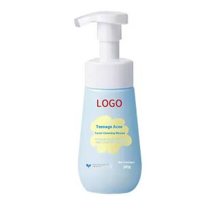 Limpiador facial personalizado para jóvenes con control <span class=keywords><strong>de</strong></span> aceite y eliminación <span class=keywords><strong>de</strong></span> acné ingredientes herbales espuma hidratante para niños niñas en <span class=keywords><strong>la</strong></span> <span class=keywords><strong>pubertad</strong></span> - Product Image 1