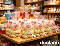 Peluche en forme de cochon rose, douce et rembourrée, pour cadeau promotionnel, peluche personnalisée