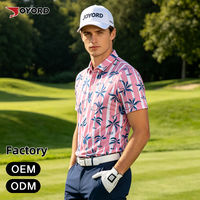 Kaos Polo Golf Pria Cetak Sublimasi Digital dengan Bahan 4 Arah Stretch, Cepat Kering, Bernapas, Performa Tinggi, Langsung dari Pabrik, Custom