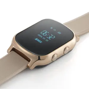 Спортивные мини-часы T58 для пожилых людей с GPS и Wi-Fi, наручные часы с двойным пультом дистанционного управления, с кнопкой SOS, золотые, серебряные Смарт-часы с приложением для детей