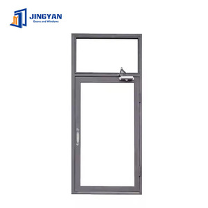 Fenêtre battante moderne en aluminium, isolante thermiquement <span class=keywords><strong>et</strong></span> ignifuge, avec grille de protection horizontale en acier inoxydable. Chambre <span class=keywords><strong>et</strong></span> salon à haute étanchéité - Product Image 5