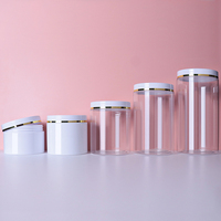 Pot Rond Vide en Plastique pour Crème de 300 500 600 800 1000 1200 ml, Vente en Gros, pour Cosmétiques, Crème Visage et Corps, avec Couvercle