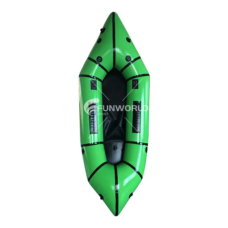 सस्ते अनुकूलित डिजाइन के साथ Inflatable चप्पू Packraft Tpu हल्के 2 सीटों के लिए Whitewater