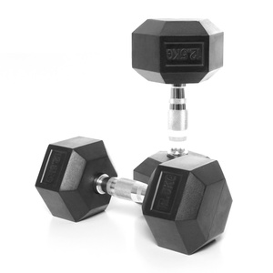 Ensemble d'<span class=keywords><strong>haltères</strong></span> hexagonales robustes de 12,5 kg <span class=keywords><strong>avec</strong></span> poignée en acier moleté, revêtement en caoutchouc noir, <span class=keywords><strong>pour</strong></span> hommes, femmes et dames - Product Image 4