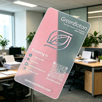 Tarjeta Magnética de Plástico Transparente Rígido Esmerilado con Logotipo Personalizado, Código QR, Impresión Digital y Grabado en Relieve, Tarjeta de Visita de PVC