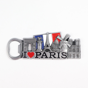 Factory <strong>Wholesale</strong> Custom Design Zinc Alloy France Paris Souvenir 3D Metal <strong>Fridge</strong> <strong>Magnet</strong> - Product Image 4