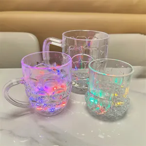 200ml 500ml Nouveau design acrylique LED tasse à vin bar ensemble boire du vin tasse à café