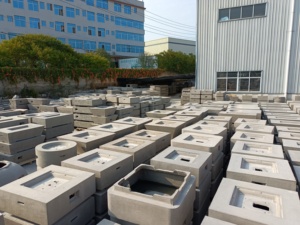 Antico granito rettangolare fuoco pozzo decorazione <span class=keywords><strong>giardino</strong></span> durevole prodotto in pietra - Product Image 4