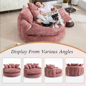 Contemporary Sectional <b>Sofa</b> Set <b>Sponge</b> Velvet Cover Villa Use Eco-Friendly Space Saving Vacuum Compressed Factory Direct China - Product Image 6