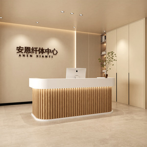 Hiện đại LED <span class=keywords><strong>L</strong></span> hình dạng nhân viên tiếp tân bàn Boutique tiếp tân quầy <span class=keywords><strong>l</strong></span>ễ tân cho salon cửa hàng khách sạn Công ty chào đón bàn - Product Image 2