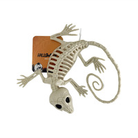 Figurine de squelette en plastique d'Halloween, modèle réaliste de lézard osseux, accessoire effrayant pour la décoration de maison hantée, cimetière, jardin ou fête