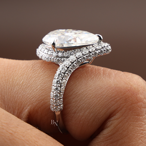 Bague de fiançailles en diamant de laboratoire de luxe de 7 carats pour femmes, bijoux de mariage haut de gamme, argent, or 10K/14K/18K, plaqué or, IGI/ - Product Image 4