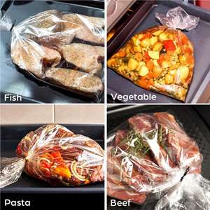 Sacs de cuisson électriques haute température pour rôtissoire, four à mijoter, rôti, dinde, œufs durs, sacs en plastique transparents à fond plat - Product Image 4