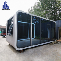 Maison conteneur verte modulaire personnalisée de 20 ou 40 pieds, type Apple Cabin, de luxe, avec 2 à 3 chambres, mini-villa, hôtel, bureau