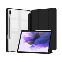 Akrilik Samsung kılıfı Galaxy Tab S10 artı SM-X820 SM-X826B S8 S7 artı S9 FE artı 12.4 "Tablet kapak kalem yuvası ile