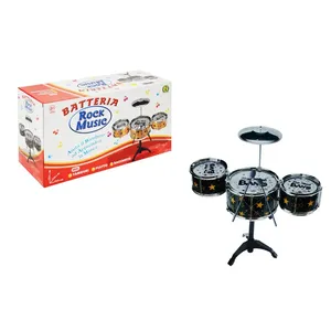 Ensemble de batterie musicale pour enfants, 3 pièces avec cymbale, pour apprendre la musique - Product Image 1