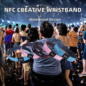 <span class=keywords><strong>Regali</strong></span> Personalizzati Nuovi Arrivi NFC RFID Q-9 per 213 per 215 Ntag216 Braccialetto Elastico Creativo Motivazionale Impermeabile Intrecciato - Product Image 2