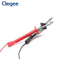 Cleqee P5006 Sonde de perçage de fil de pince à crochet de Test isolée avec douille de 4mm Outil de bricolage à ressort de haute qualité