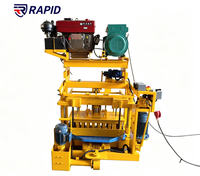 Machine à fabriquer des blocs de béton QT40-3A électrique mobile, sans palette, pour la fabrication de briques creuses et pleines en ciment