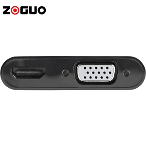 Hub DP a <span class=keywords><strong>HDMI</strong></span> 4K y <span class=keywords><strong>VGA</strong></span> 1080P con Conectores Niquelados para Computadora, Reproductor de DVD, HDTV, Monitor y Micrófono - Product Image 3