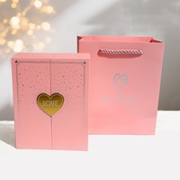 Kotak Perhiasan Mawar Hari Valentine Bentuk Hati untuk Cincin, Kalung, Gelang, Hadiah Romantis untuk Festival, Ulang Tahun, Kemasan Kado