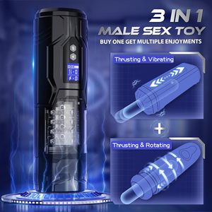 Juguetes <span class=keywords><strong>de</strong></span> masturbación para hombres Ipx7 juguete impermeable para adultos S Stroker máquina sexual telescópica 7 modos <span class=keywords><strong>de</strong></span> empuje giratorio vibrador mástil Masculino - Product Image 2