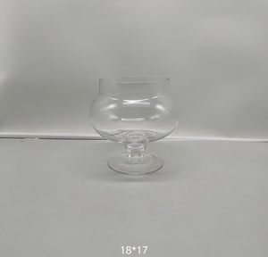 Frasco de almacenamiento de vidrio redondo soplado a mano, contenedor decorativo corto para especias, dulces, organizador de escritorio, decoración de cocina y baño - Product Image 1