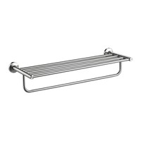 Ensemble de quincaillerie de salle de bain intégré sans perçage, en acier inoxydable, support mural pour serviettes et étagère de rangement - Vente en gros usine