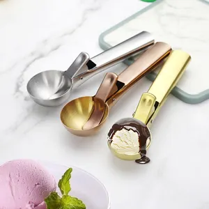 Gadget da cucina cucchiaio per gelato in acciaio inossidabile con grilletto paletta per gelato a forma di palla di Yogurt congelato