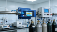 Débitmètre d'oxygène à affichage détachable 0-300SLPM Débitmètres de gaz/air Précision de 2% RS485 Modbus