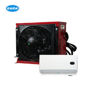 Climatiseur de stationnement double tension KAIDA 12V/24V 9600 BTU pour camion/camping-car universel - Réfrigérant R134a, couverture 20 pieds carrés, compresseur POE68, huile
