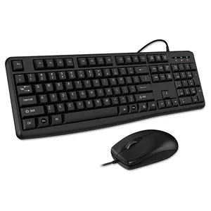 Özel fransız İspanya rusça klavye bilgisayar masaüstü dizüstü PC için klavye fare kombo USB kablolu klavye ve fare Combo