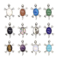 Bijoux en argent sterling Huiying DIY Fashion, pendentif en forme de tortue marine naturelle.