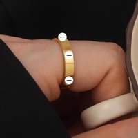 Cincin Kaca Polos Motif Butiran Beras, Trendi Instagram Kelas Atas, Terlaris untuk Wanita; Model Mewah Ringan nan Modis
