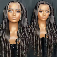 Perruques Lace Front Cheveux Humains Vietnamiens de Qualité 12A de Luxe, HD Transparentes, Sans Colle, Pré-Épilées, Prêtes à Porter, Bouclées, Cheveux Bruts