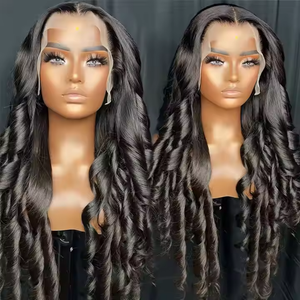 Pelucas delanteras de encaje de cabello humano vietnamita de grado 12A de lujo HD transparente sin pegamento prearrancado desgaste <span class=keywords><strong>huevo</strong></span> hinchable <span class=keywords><strong>pelo</strong></span> crudo rizado - Product Image 3